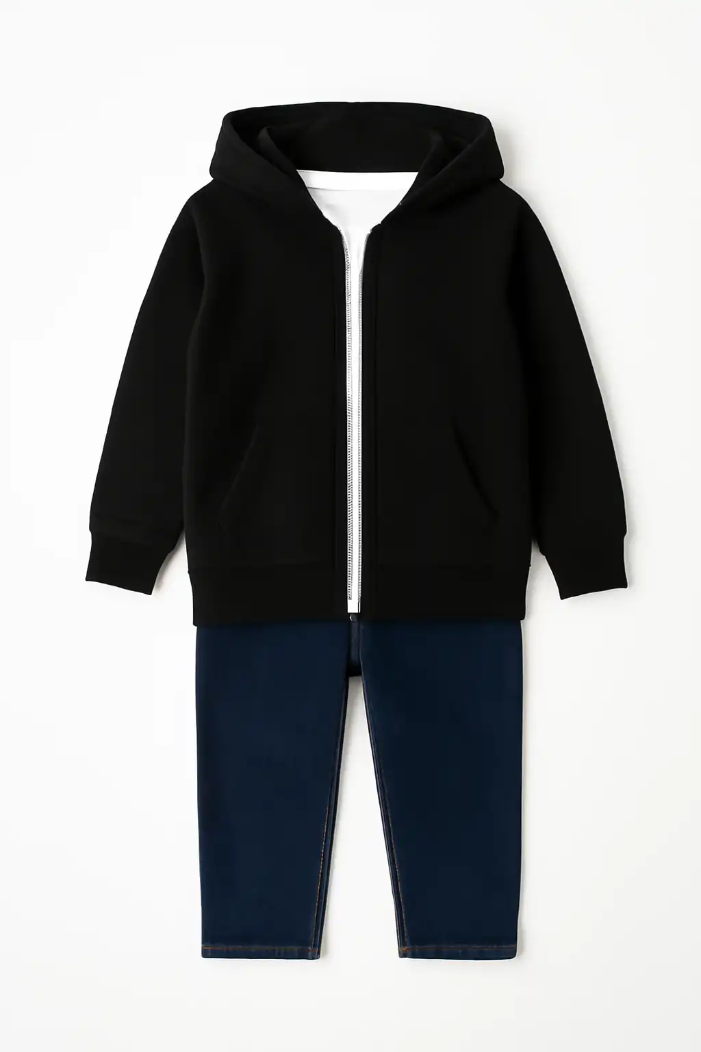 Boys&rsquo; Plain Zip through Hoodie &ndash; Manufacturing for Portugal